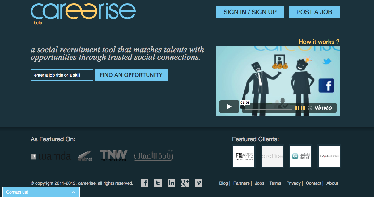 Careerise – Homepage